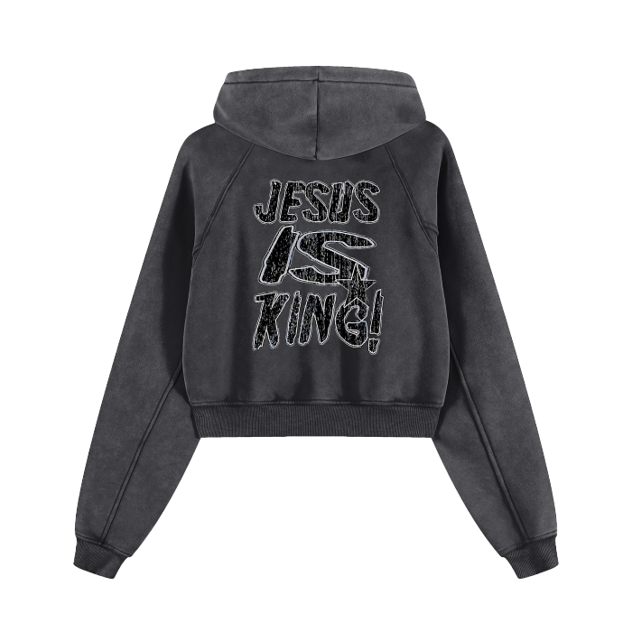 FearlessLi Cropped Zip-Through Hoodie #RU0075