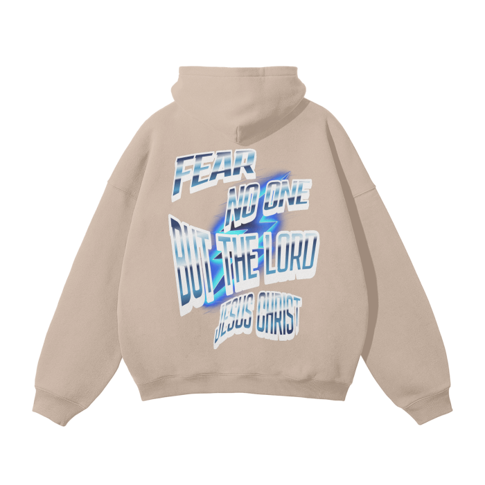 Fearless LI Unisex Oversized Solid Color Fleece Hoodie