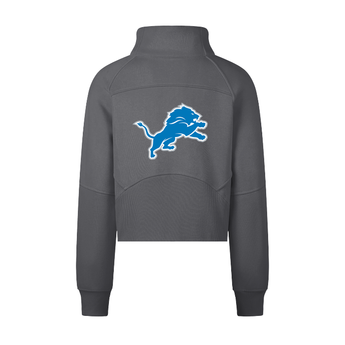 Detroit Lions FearlessLI Cropped Half-Zip Hoodie