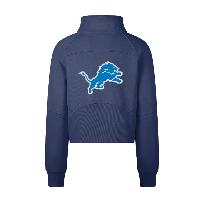 Detroit Lions FearlessLI Cropped Half-Zip Hoodie