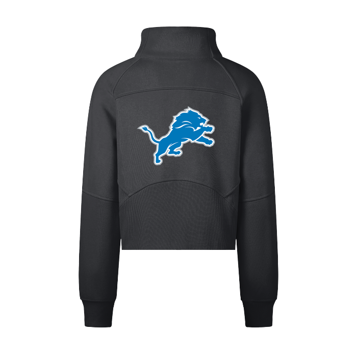 Detroit Lions FearlessLI Cropped Half-Zip Hoodie