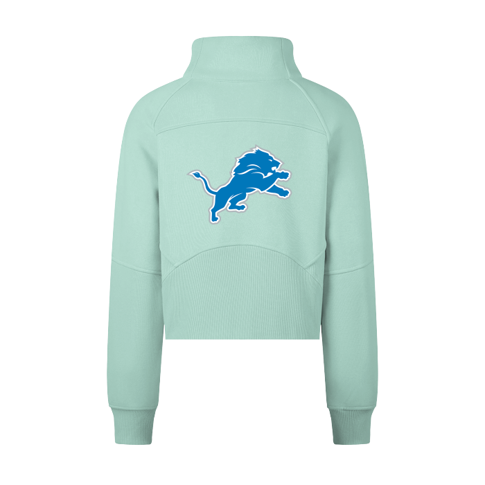 Detroit Lions FearlessLI Cropped Half-Zip Hoodie