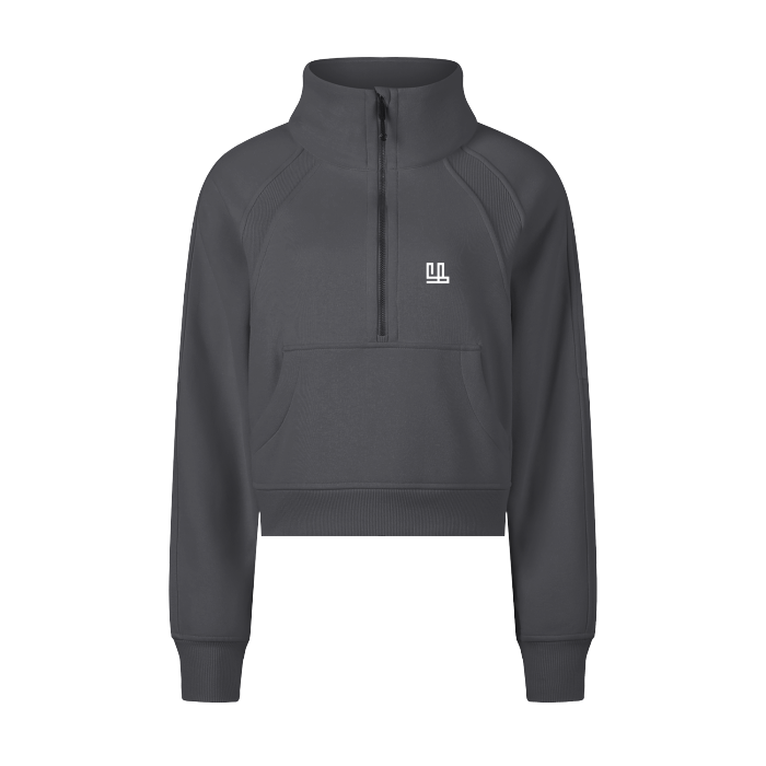 Detroit Lions FearlessLI Cropped Half-Zip Hoodie